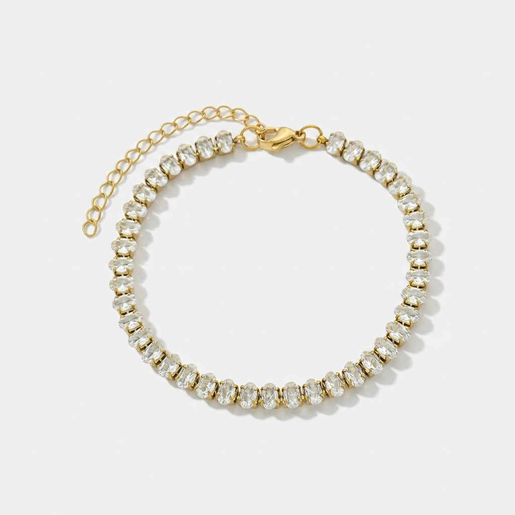 Luxury Two-Tone Zirconia Bracelet
