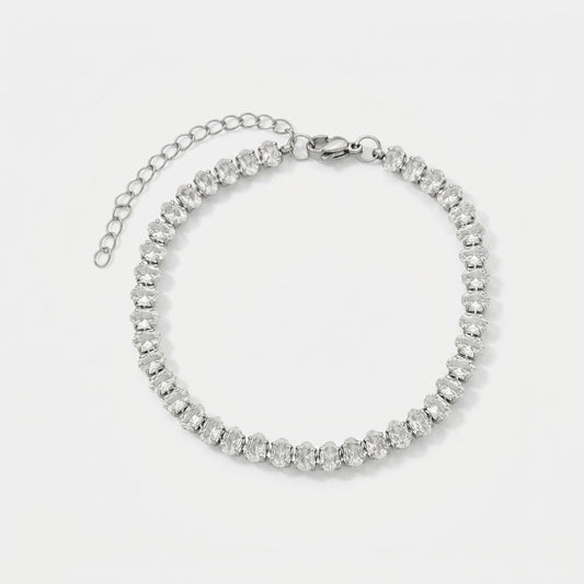 Elegant Silver Zirconia Bracelet
