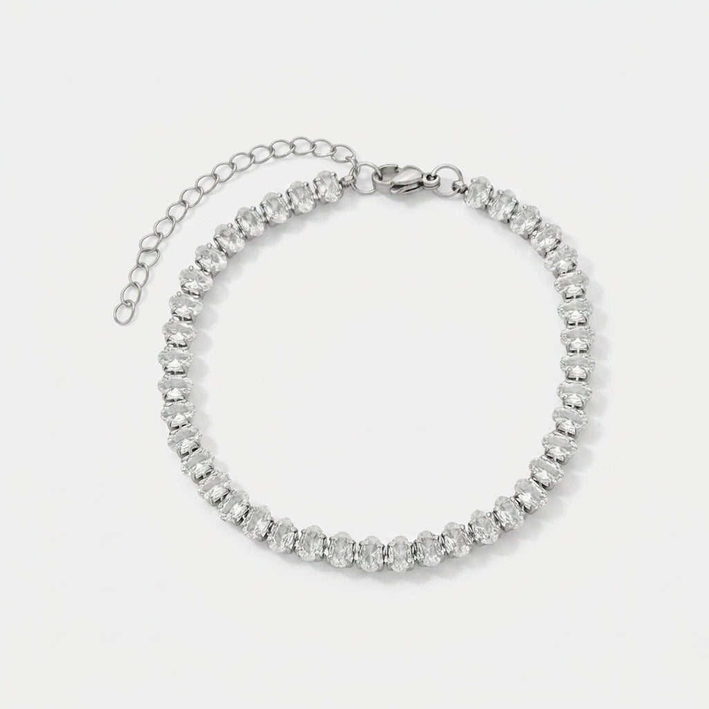 Luxury Two-Tone Zirconia Bracelet