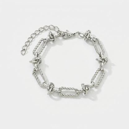 Elegant Silver Knot Bracelet