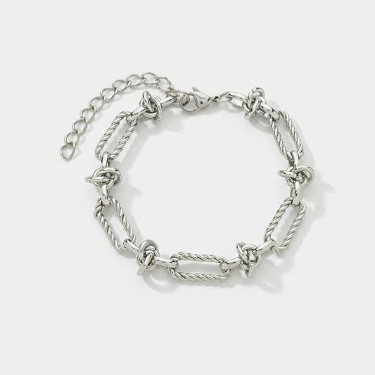 Elegant Silver Knot Bracelet