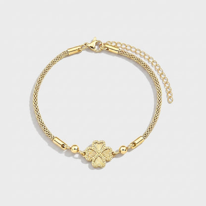 Elegant Gold Clover Bracelet