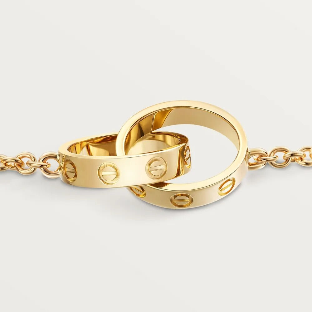 Elegant Gold Double Ring Bracelet