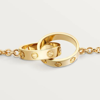 Elegant Gold Double Ring Bracelet