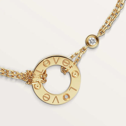 Elegant Silver Love Circle Bracelet