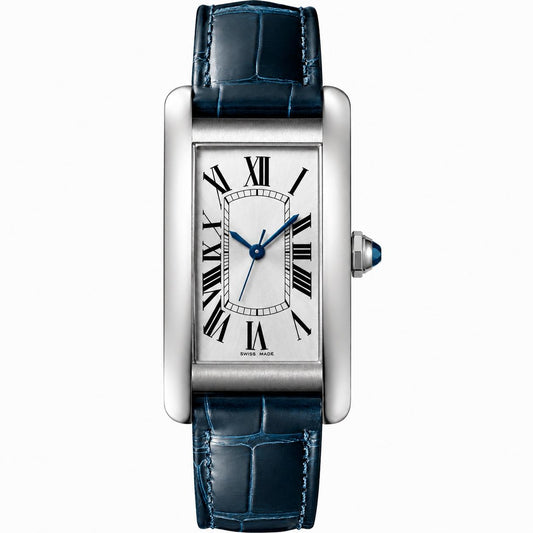 Elegant Silver Roman Leather Watch