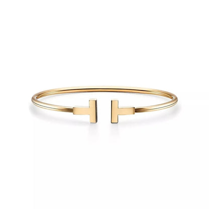 Elegant Gold T-Bar Bracelet