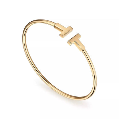 Elegant Gold T-Bar Bracelet