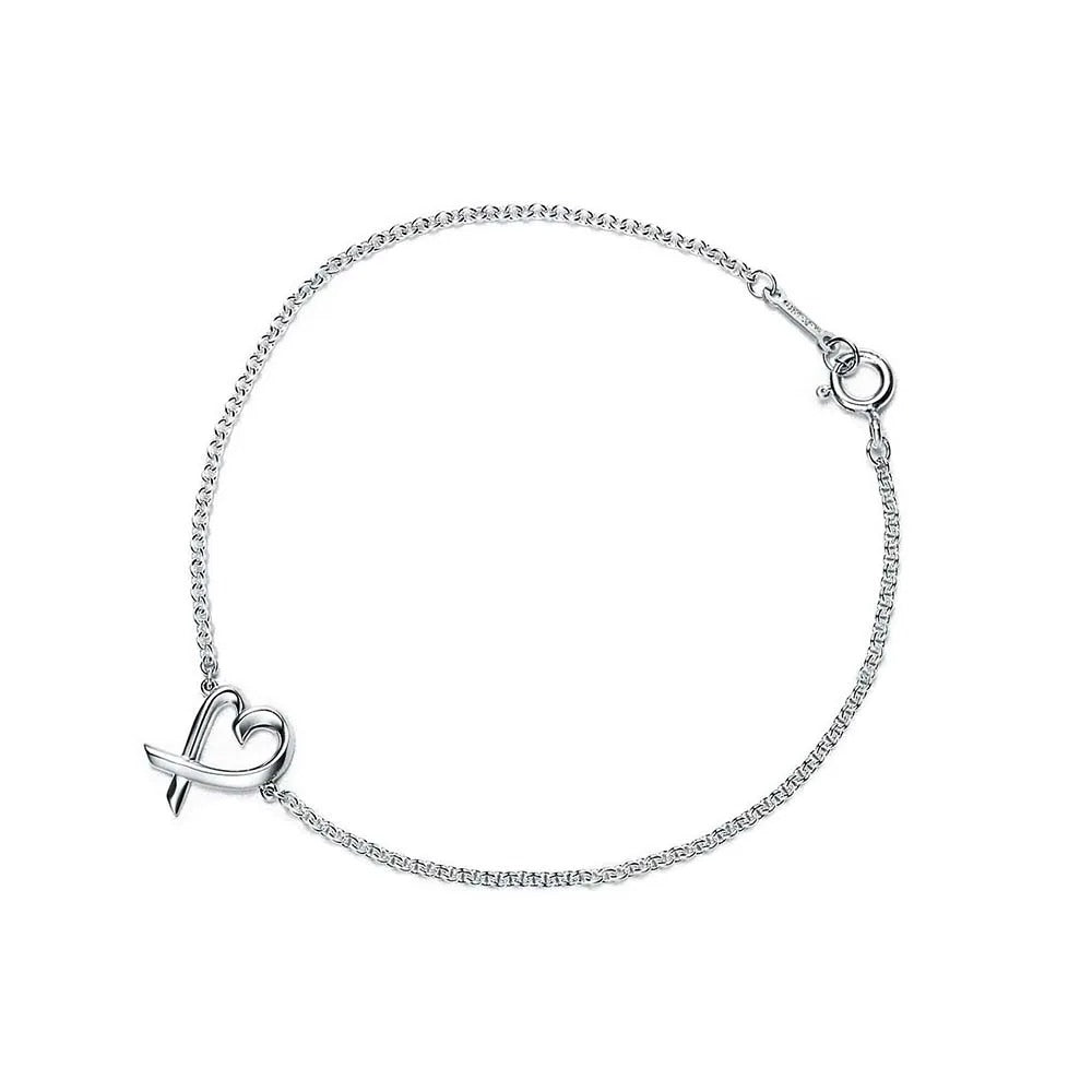 Elegant Silver Heart Arrow Bracelet