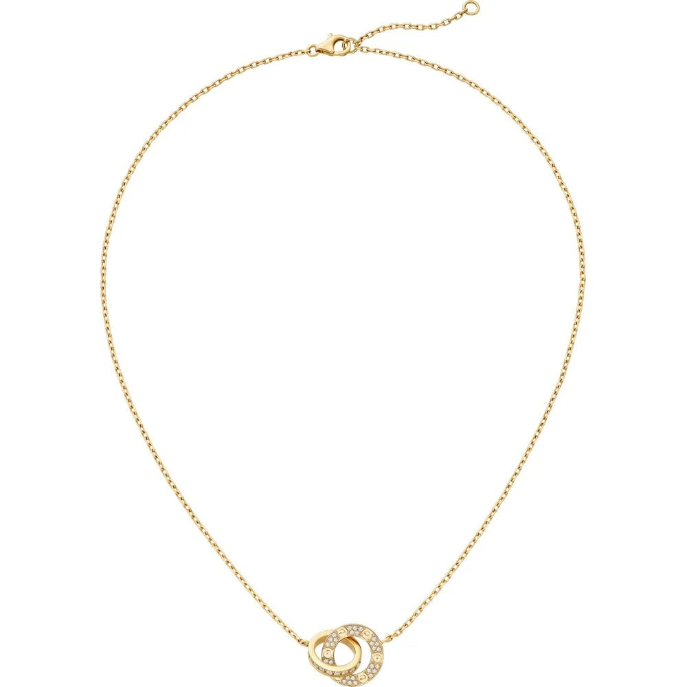 Luxury Gold Zirconia Circle Necklace