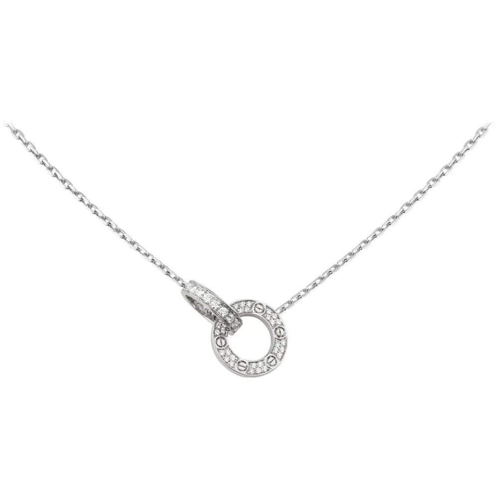 Luxury Gold Zirconia Circle Necklace