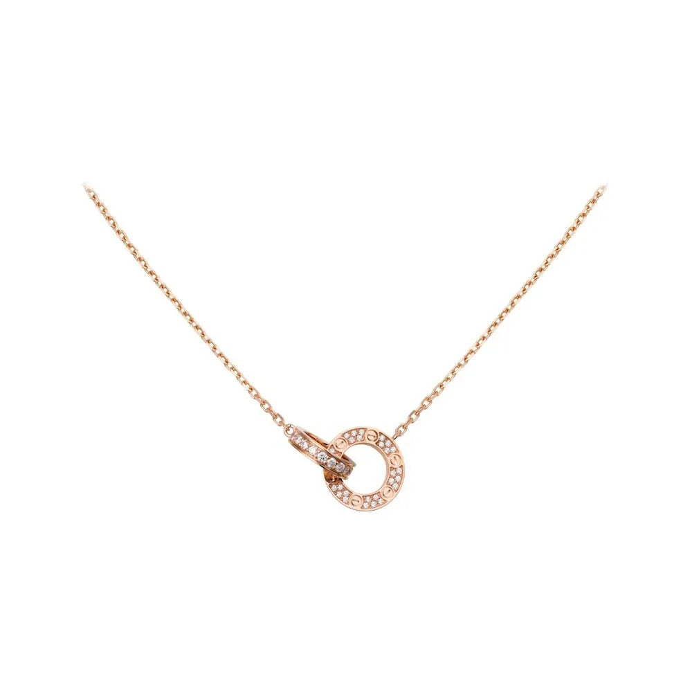 Luxury Gold Zirconia Circle Necklace