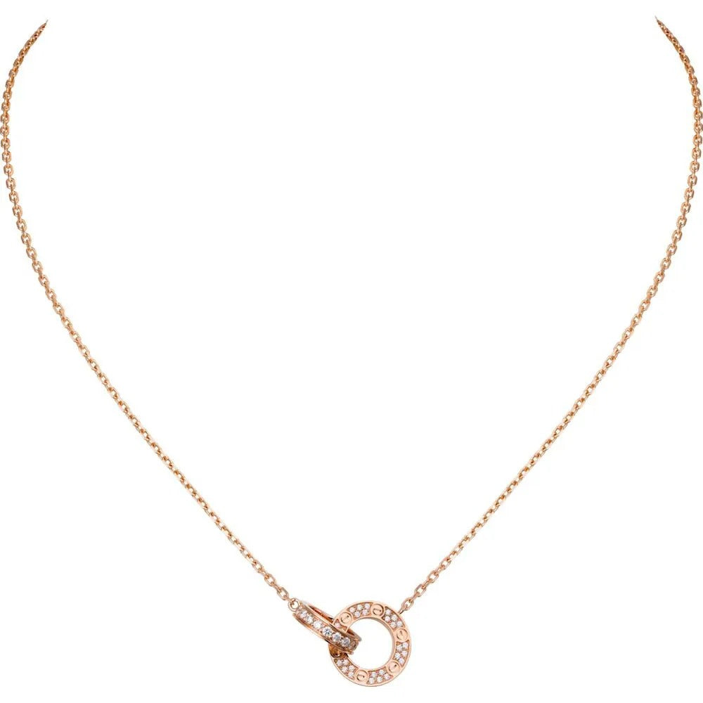 Luxury Gold Zirconia Circle Necklace