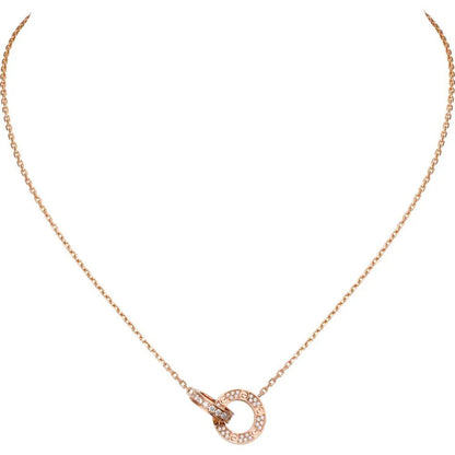 Luxury Gold Zirconia Circle Necklace