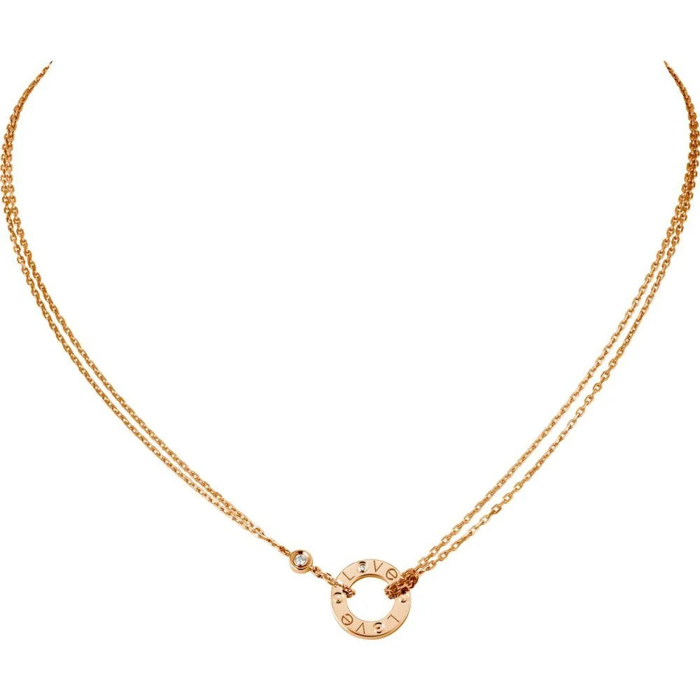Luxury Silver Love Circle Necklace