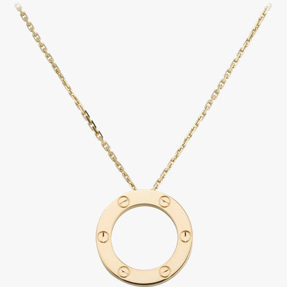 Luxury Rose Gold Zirconia Circle Necklace