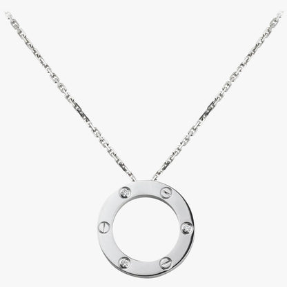 Luxury Rose Gold Zirconia Circle Necklace