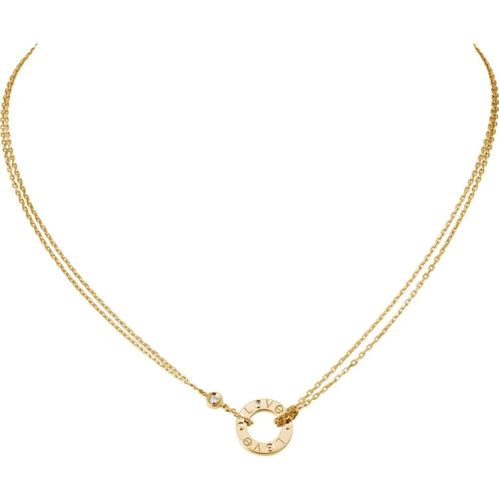 Luxury Silver Love Circle Necklace