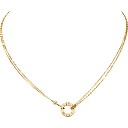 Luxury Silver Love Circle Necklace