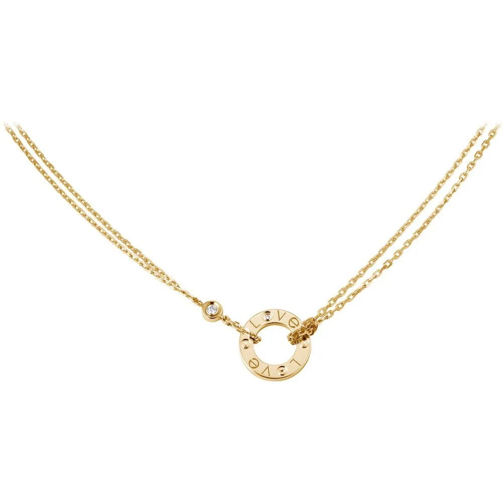 Luxury Silver Love Circle Necklace
