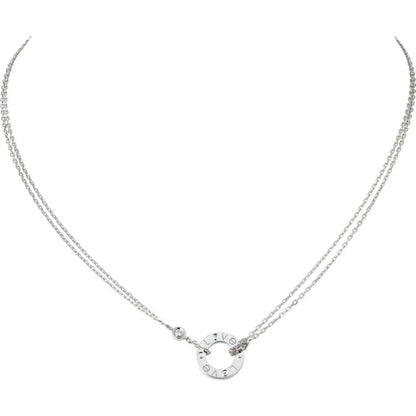 Luxury Silver Love Circle Necklace