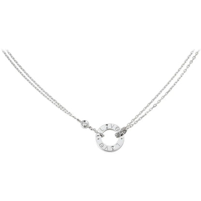 Luxury Silver Love Circle Necklace