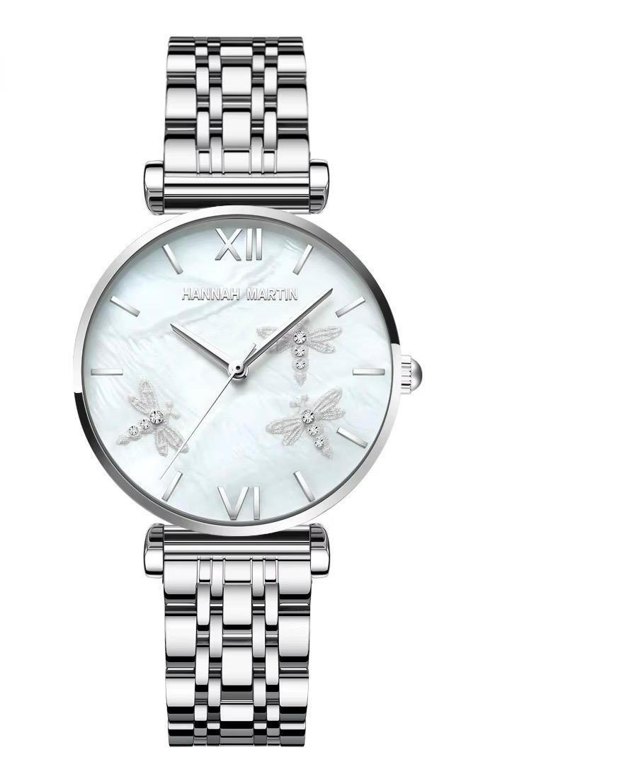 Luxury Two-Tone Dragonfly Watch