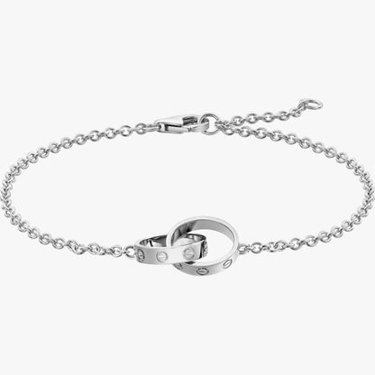 Elegant Gold Double Ring Bracelet