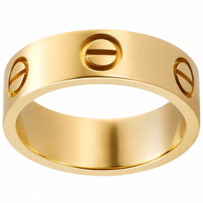 Elegant Gold Screw Ring