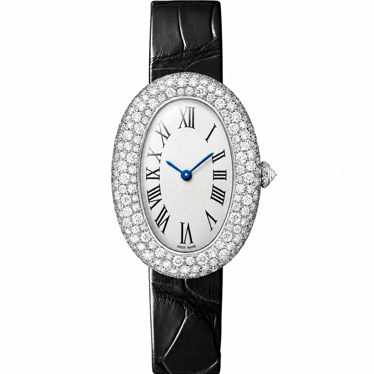 Elegant Silver Crystal Watch