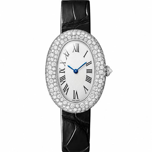 Elegant Silver Crystal Watch