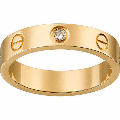 Elegant Gold Screw Ring