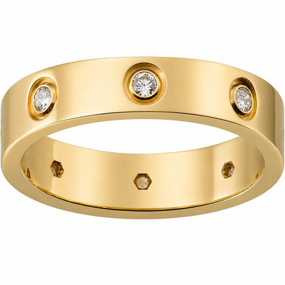 Elegant Gold Screw Ring