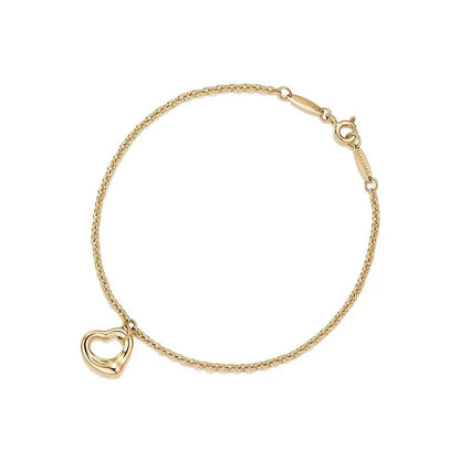 Elegant Silver Heart Arrow Bracelet