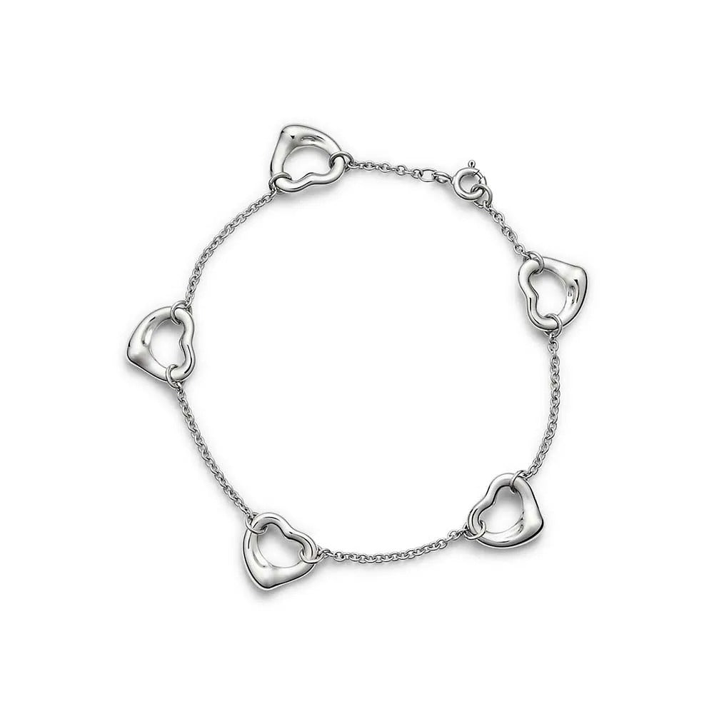 Luxury Rose Gold Heart Bracelet