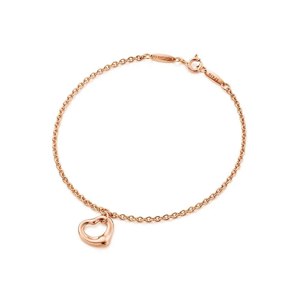 Elegant Silver Heart Arrow Bracelet