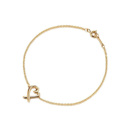 Elegant Silver Heart Arrow Bracelet