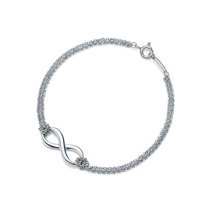 Luxury Silver Heart Bangle Bracelet