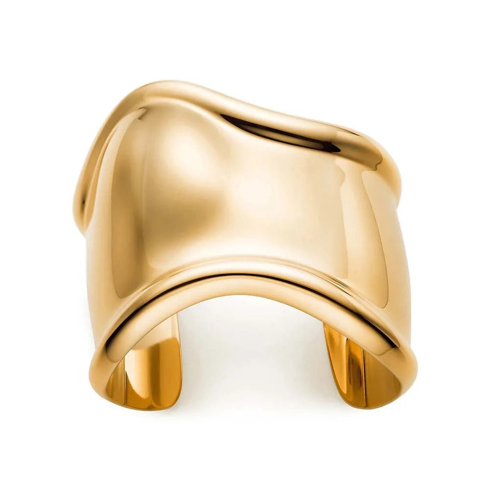 Luxury Gold Sculptural Cuff Bracelet