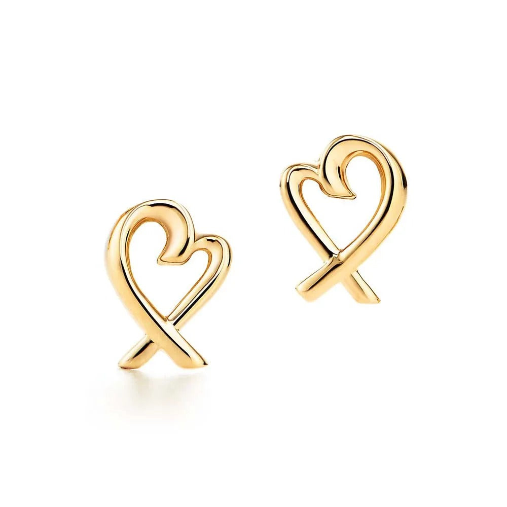 Luxury Gold Open Heart Earrings