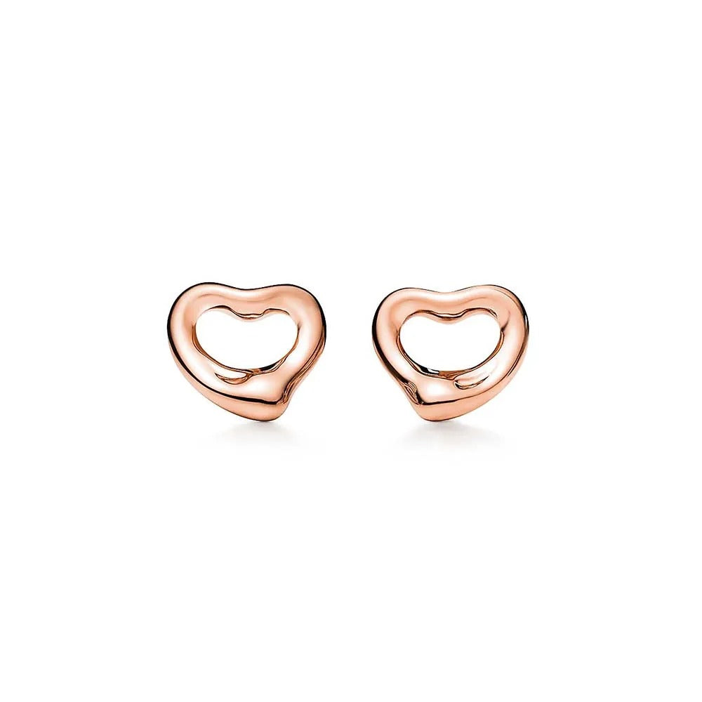 Luxury Gold Open Heart Earrings