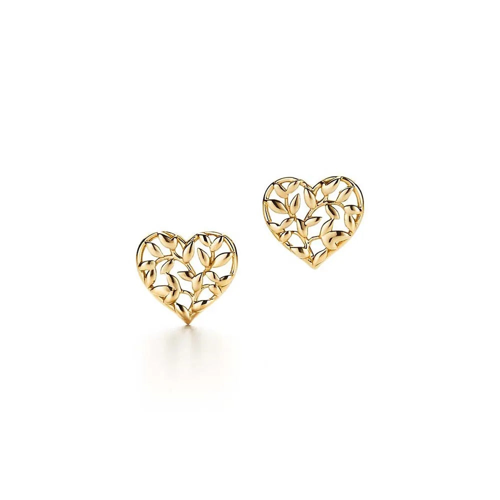 Luxury Gold Open Heart Earrings