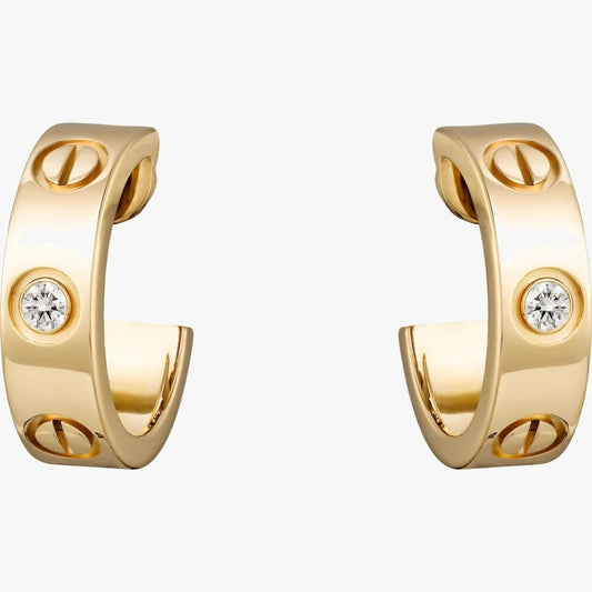 CT Gold Zirconia Hoop Earrings