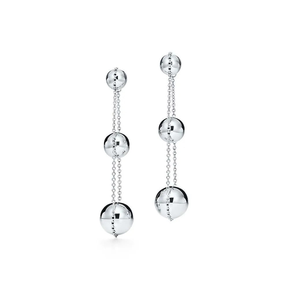 Luxury Gold Sphere Drop Earrings