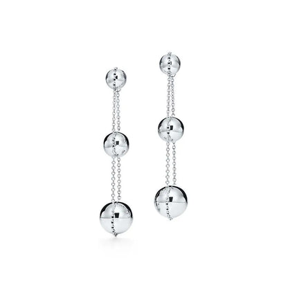 Luxury Gold Sphere Drop Earrings