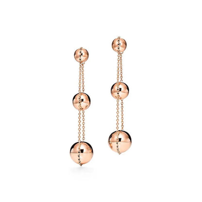 Luxury Gold Sphere Drop Earrings