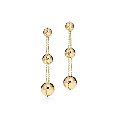 Luxury Gold Sphere Drop Earrings