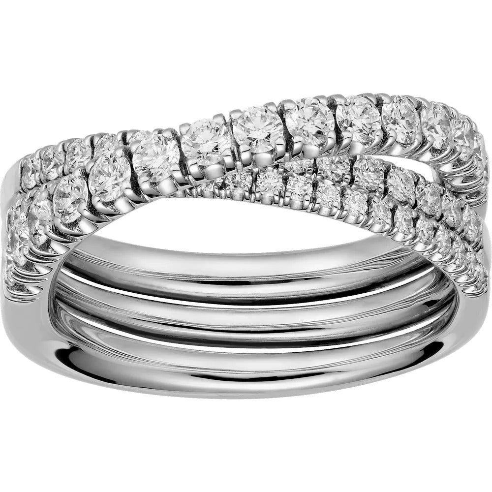 Luxury Silver Zirconia Eternity Ring