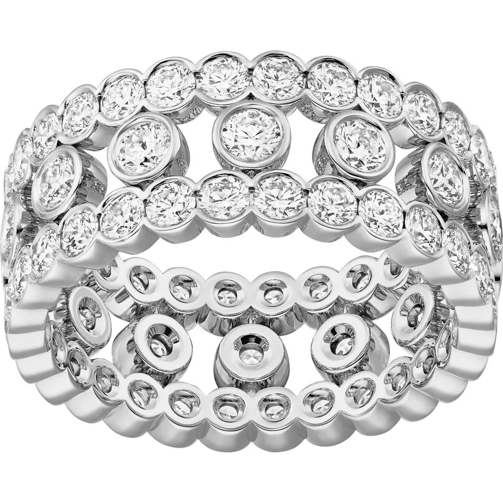 Luxury Silver Zirconia Eternity Ring