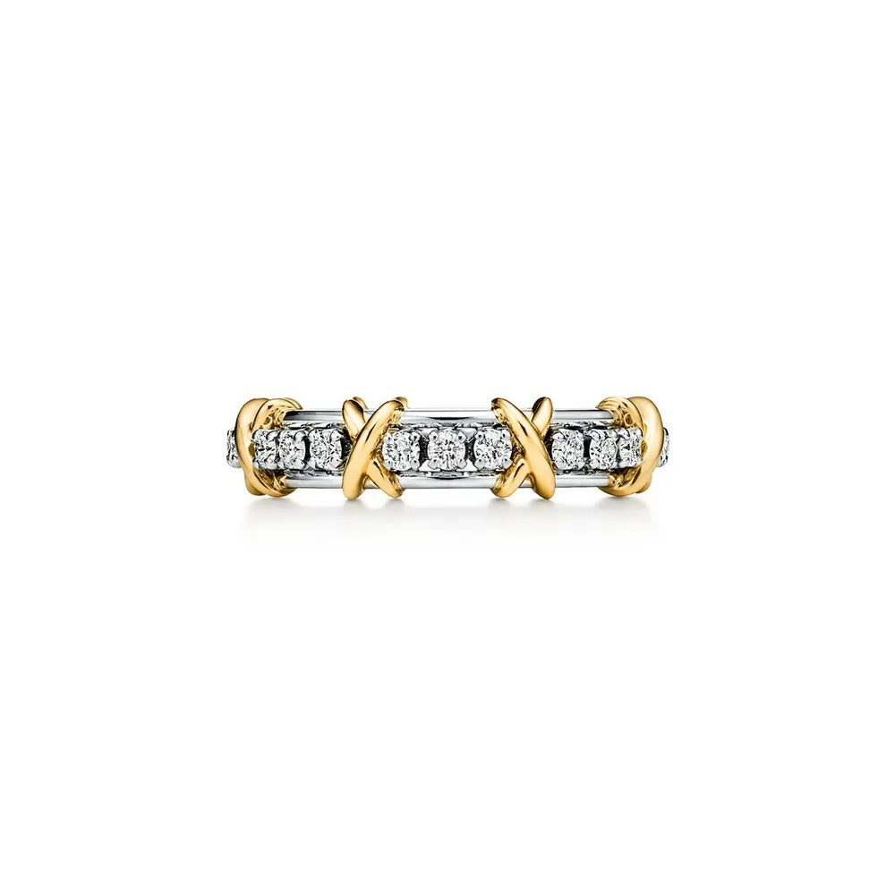 Luxury Two-Tone Zirconia Ring